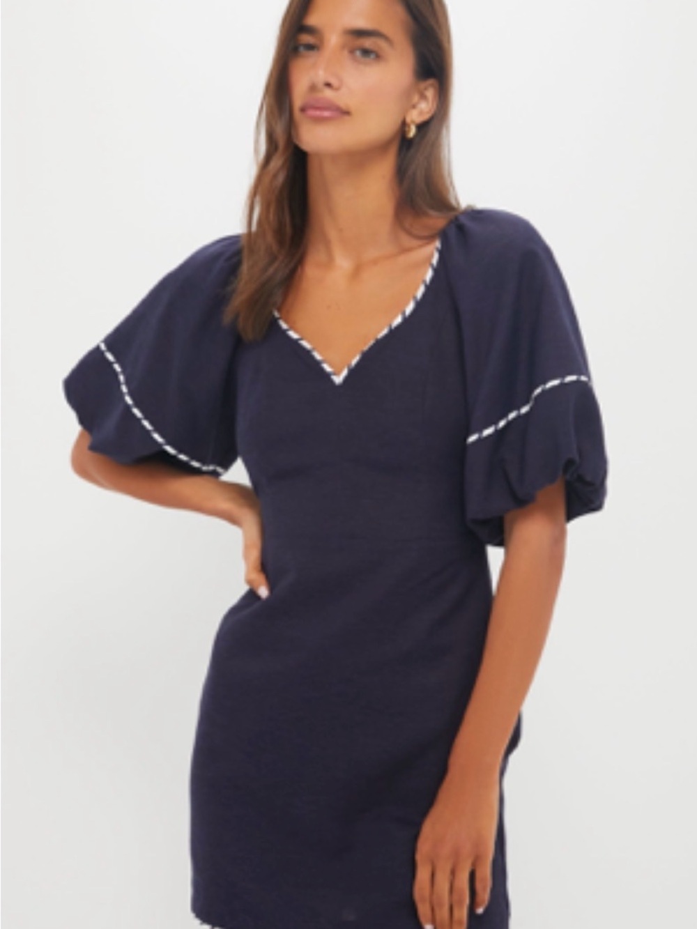 Tuckernuck Navy Mini Dress with White Trim